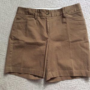 Lands End Tan Chino Shorts Size 4